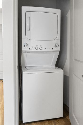 Stacked washer and dryer